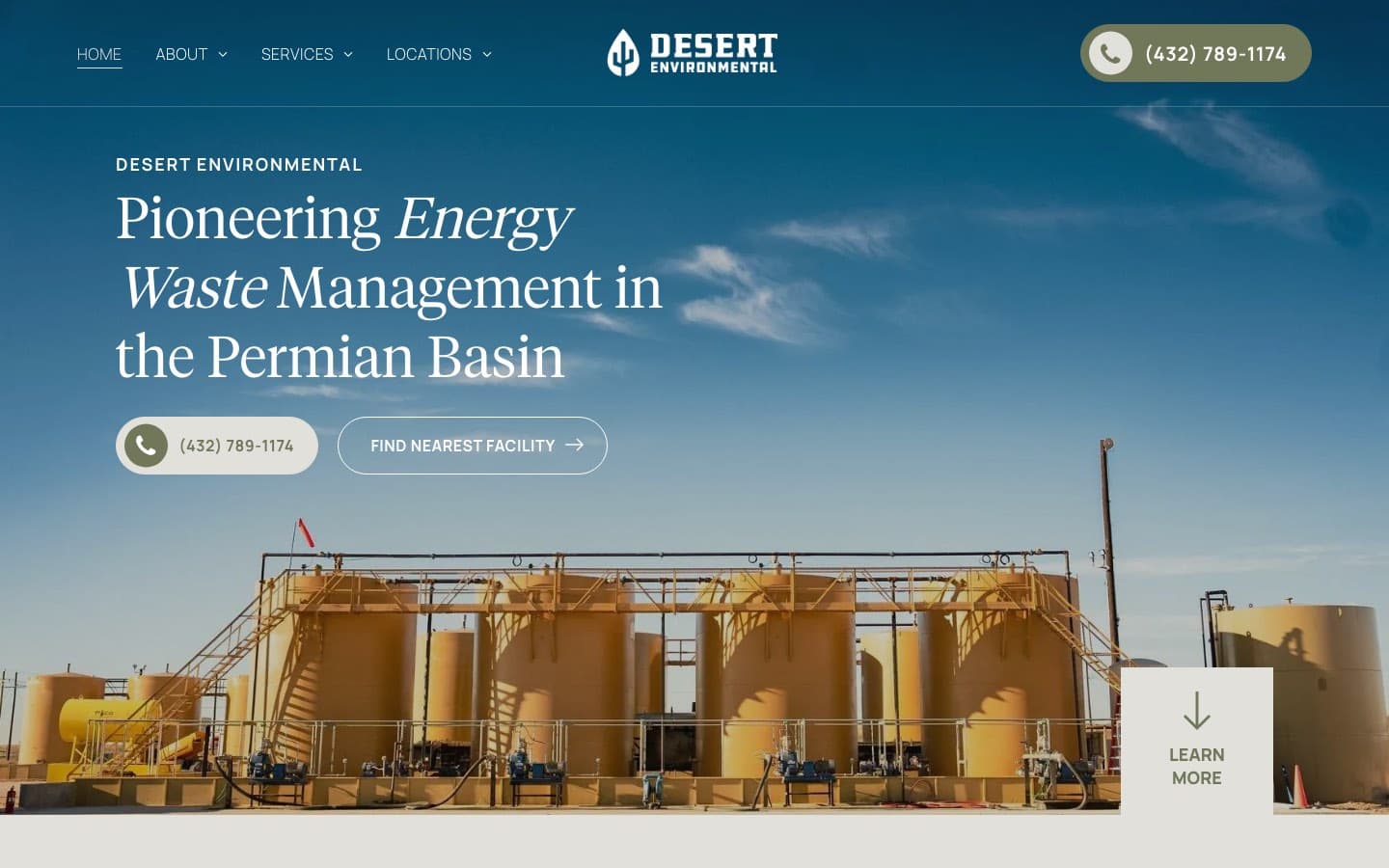 Desert Environmental website — built by Roundhouse