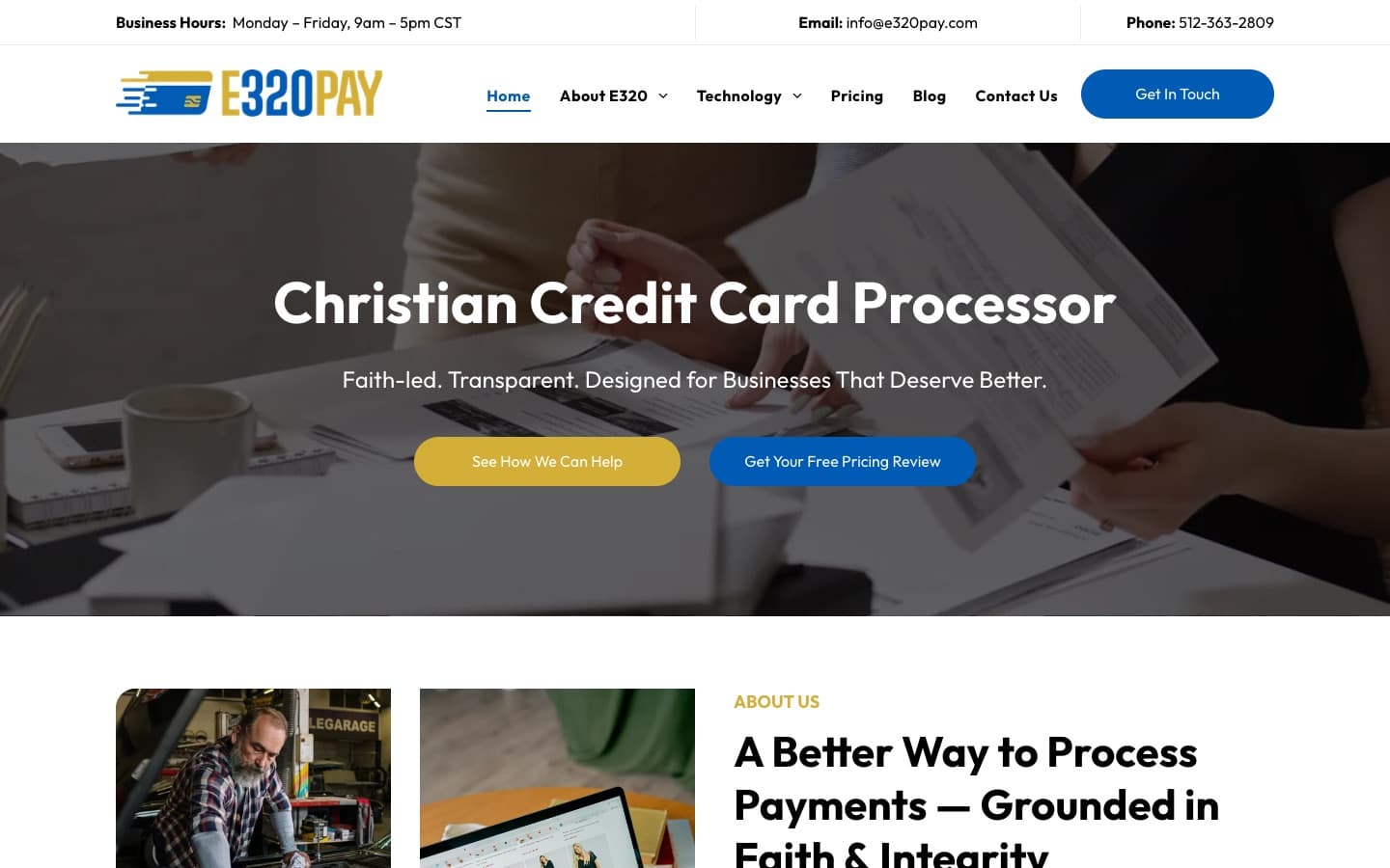 E320 Payments website — built by Roundhouse