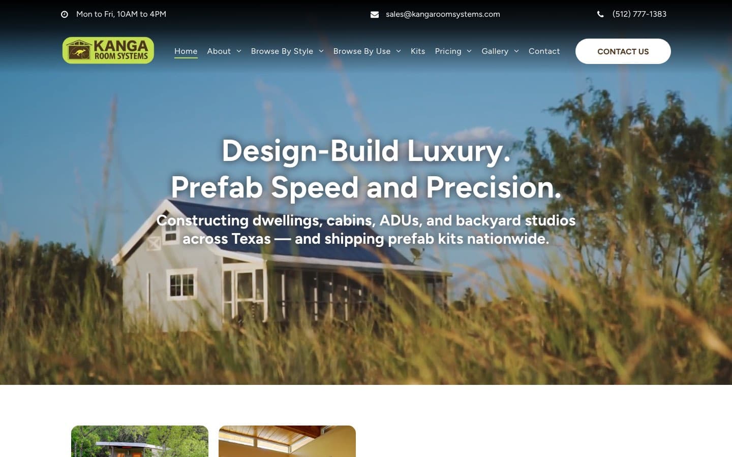Kanga Room Systems website — built by Roundhouse