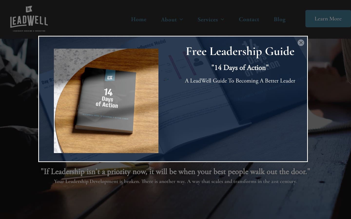 LeadWell website — built by Roundhouse