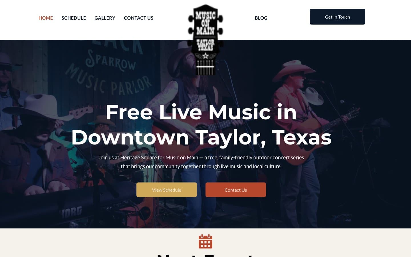 Music on Main website — built by Roundhouse