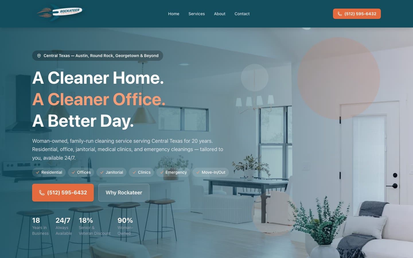 Rockateer Enterprises website — built by Roundhouse