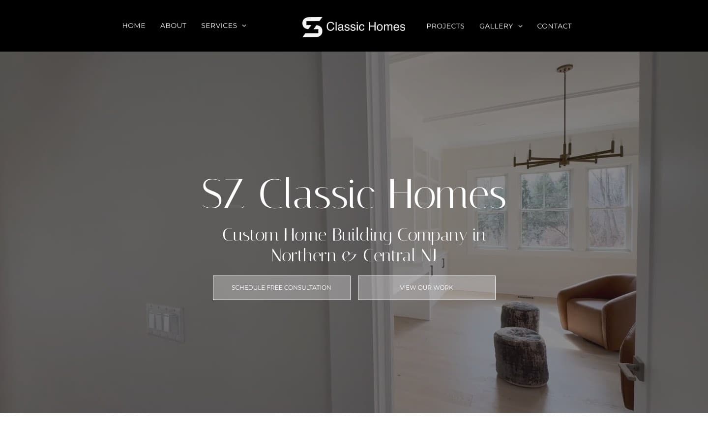 SZ Classic Homes website — built by Roundhouse