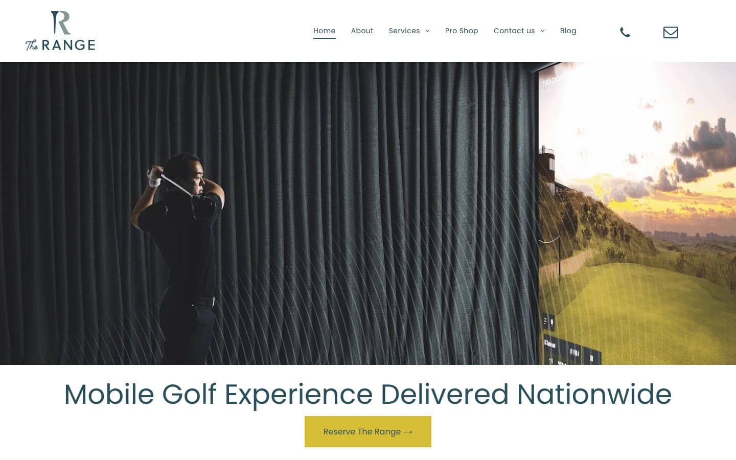 The Range Golf website — built by Roundhouse
